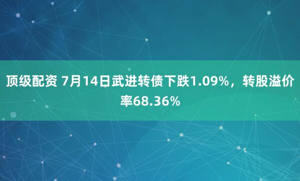 顶级配资 7月14日武进转债下跌1.09%，转股溢价率68.36%