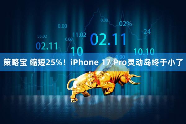 策略宝 缩短25%！iPhone 17 Pro灵动岛终于小了