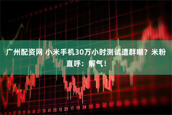 广州配资网 小米手机30万小时测试遭群嘲？米粉直呼：解气！