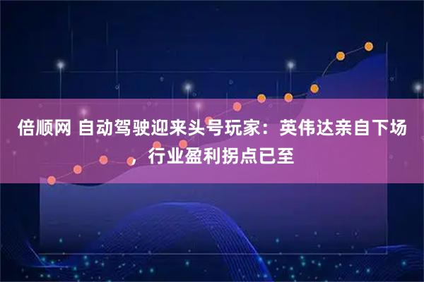 倍顺网 自动驾驶迎来头号玩家：英伟达亲自下场，行业盈利拐点已至